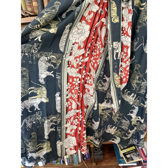 JOHNNY‎ WAS Ada Slip Dress Silk Tiger Flowy XL $799 - Picture 10 of 16